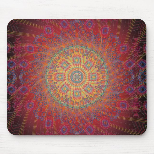 Psychedelic spiral Fractaldesign: Mousepad Musmatta (Framsidan)