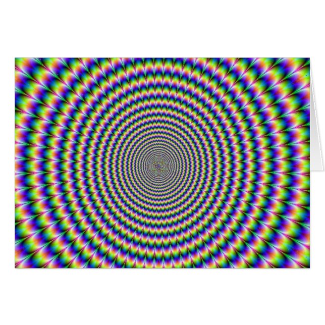 PSYCHEDELIC SPIRAL HÄLSNINGSKORT (Framsidan Horizontal)
