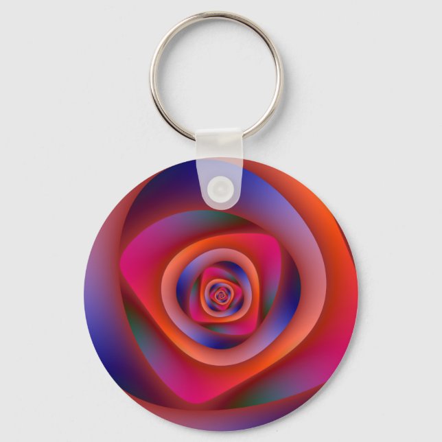 Psychedelic Spiral labyrint Nyckelring (Framsida)