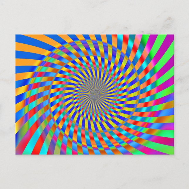 Psychedelic Spiral Mönster: Vykort (Framsida)