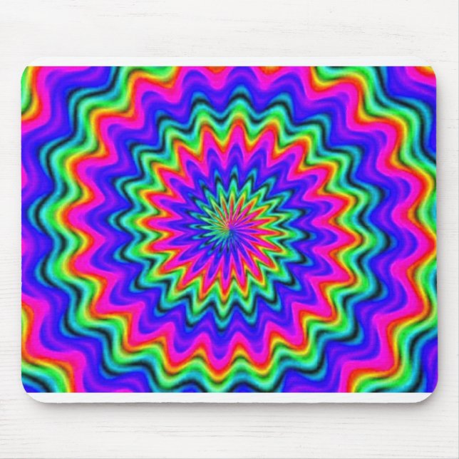 Psychedelic Spiral Mouse Pad Musmatta (Framsidan)