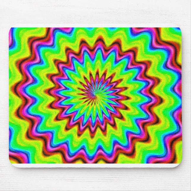 Psychedelic Spiral MousePad Musmatta (Framsidan)
