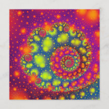 Psychedelic Spiral Neon Decorative Abstrakt Art