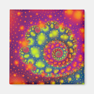 Psychedelic Spiral Neon Decorative Abstrakt Art Magnet