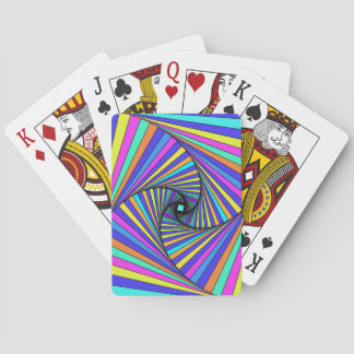 Psychedelic Spiral Rainbow Playing Cards – Vibrant Casinokort