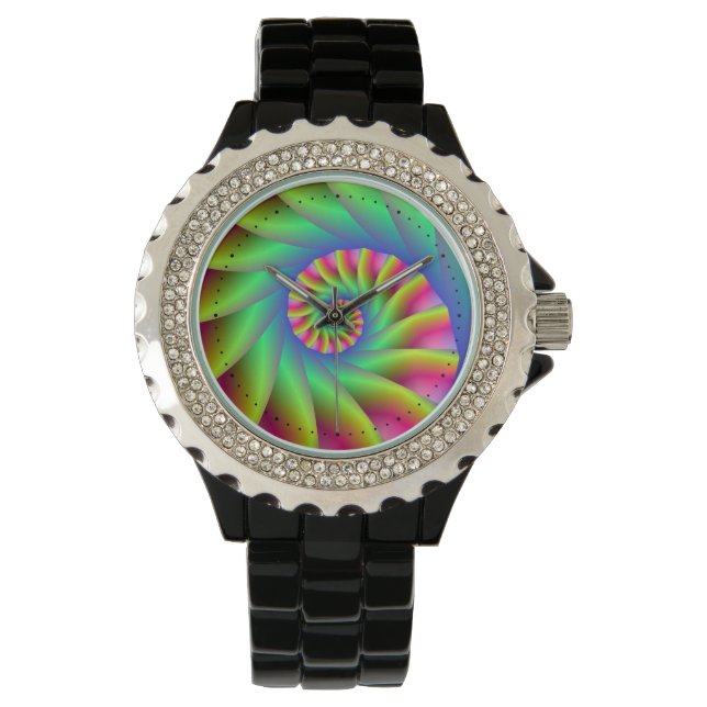 Psychedelic Spiral Steps Watch Armbandsur (Framsida)