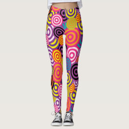 Psychedelic Spiral Trendig Sommar Leggings