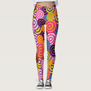 Psychedelic Spiral Trendig Sommar Leggings