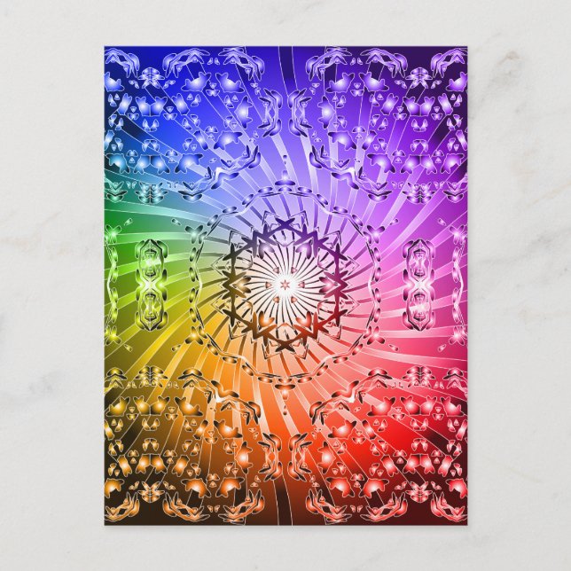 Psychedelic Spiral: Vector Art: Vykort (Framsida)