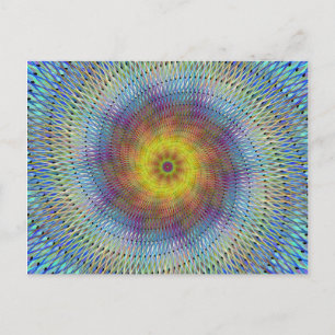Psychedelic spiral vykort