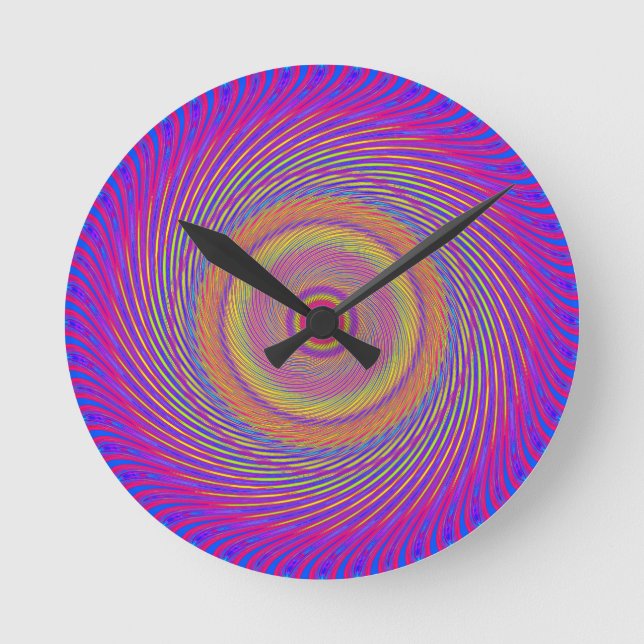 Psychedelic spiralt mönster: rund klocka (Framsida)