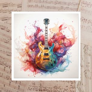 Psychedelic Splash Guitars Photo Art #13 Fototryck