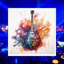 Psychedelic Splash Guitars Photo Art #8 Fototryck