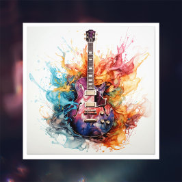 Psychedelic Splash Guitars Photo Art #9 Fototryck