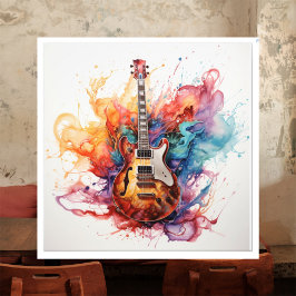 Psychedelic Splashing Guitars Foto Art #10