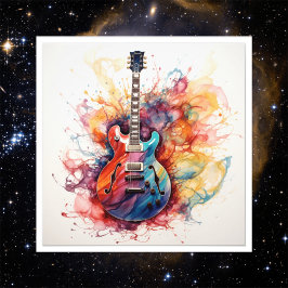 Psychedelic Splashing Guitars Foto Art #12
