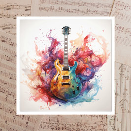 Psychedelic Splashing Guitars Foto Art #13