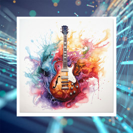 Psychedelic Splashing Guitars Foto Art #5