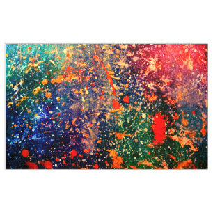 Psychedelic Splatter Abstrakt för färgregn Tyg