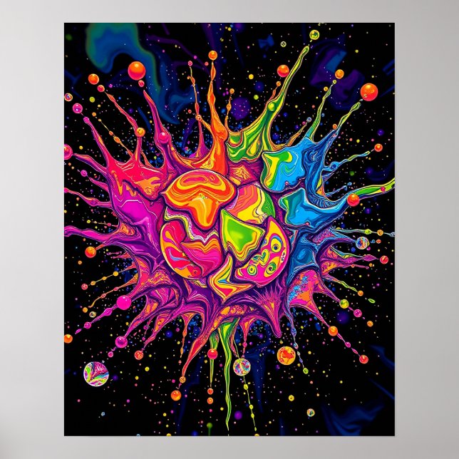 Psychedelic Stänk Poster (Framsidan)