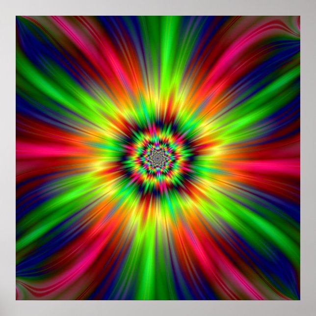 Psychedelic Star Burst Poster (Framsidan)