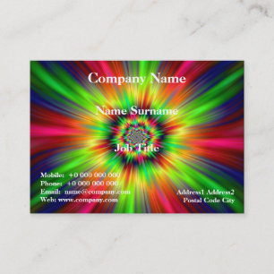 Psychedelic Star Burst Visitkort