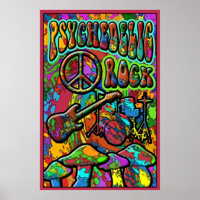 Psychedelic Sten Poster (Framsidan)