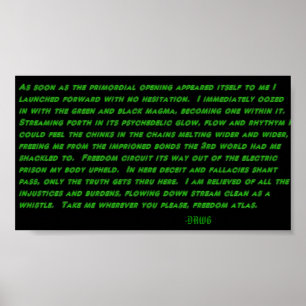 Psychedelic Stream-dikt Poster