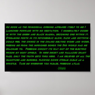 Psychedelic Stream-dikt Poster