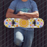 Psychedelic Sunburst Stars Mini Skateboard Bräda 18,5 Cm<br><div class="desc">Psykedelisk skateboard med guld sunburst och färgstarka stjärnor. En pulserande lush mönster.</div>