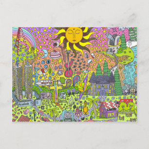 PSYCHEDELIC SUNSET VYKORT