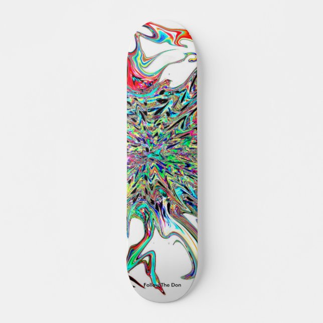 Psychedelic Supernova från rymden Old School Skateboard Bräda 21,6 Cm (Framsida)