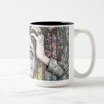 Psychedelic Surreal Art Mugg - Emotional Ansikte