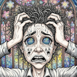 Psychedelic Surreal Art T-Shirt - Emotional Ansikt