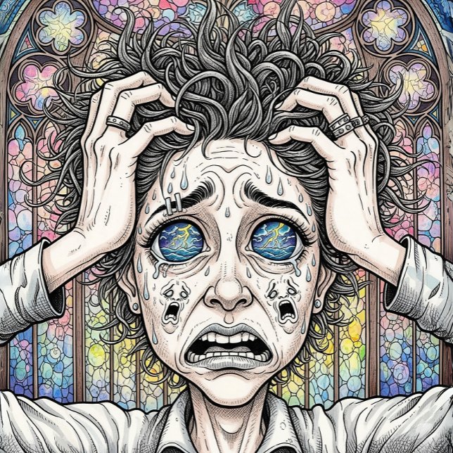Psychedelic Surreal Art T-Shirt - Emotional Ansikt (Skapare uppladdad)