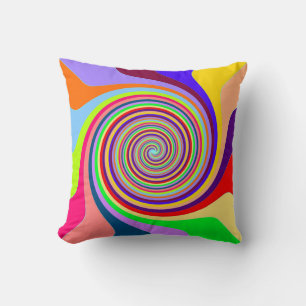 Psychedelic Swirl Dekorativ kudde
