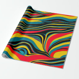 Psychedelic Swirl Gift Wrapping Papper Presentpapper