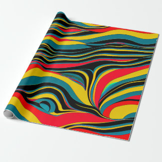 Psychedelic Swirl Gift Wrapping Papper Presentpapper