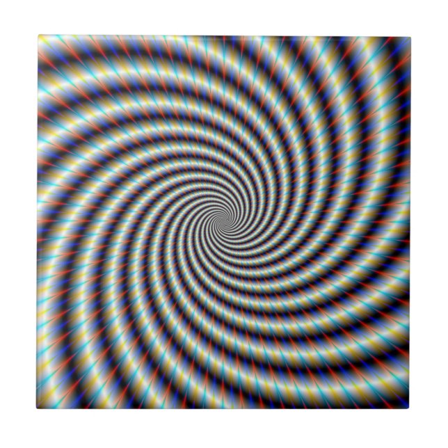 Psychedelic Swirl Kakelplatta (Framsidan)