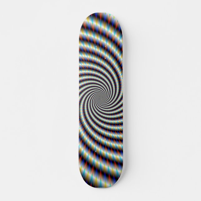 Psychedelic Swirl Mini Skateboard Bräda 18,5 Cm (Framsida)