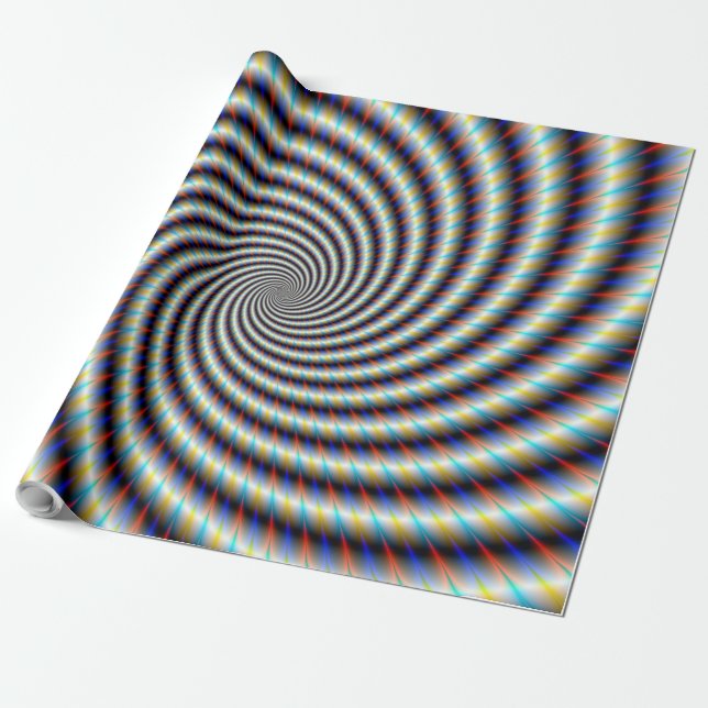 Psychedelic Swirl Presentpapper (Utrullad)