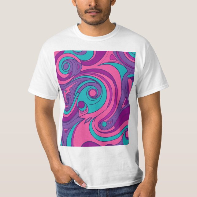 Psychedelic Swirl T Shirt (Framsida)