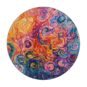 Psychedelic Swirls Oljemålning