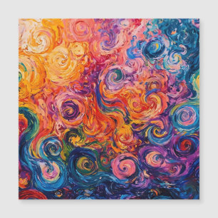 Psychedelic Swirls Oljemålning