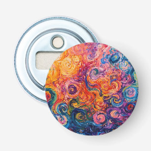 Psychedelic Swirls Oljemålning Flasköppnare