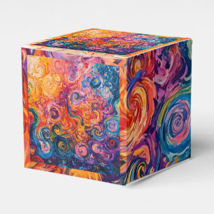 Psychedelic Swirls Oljemålning Presentaskar