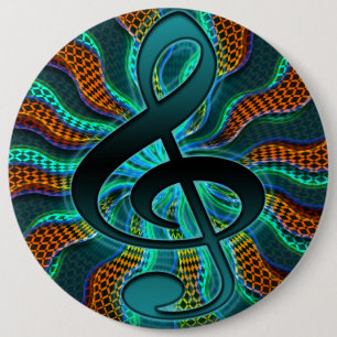 Psychedelic symbol för musik för klav för knapp