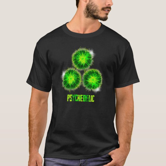 Psychedelic t-skjorta t-shirt (Framsida)