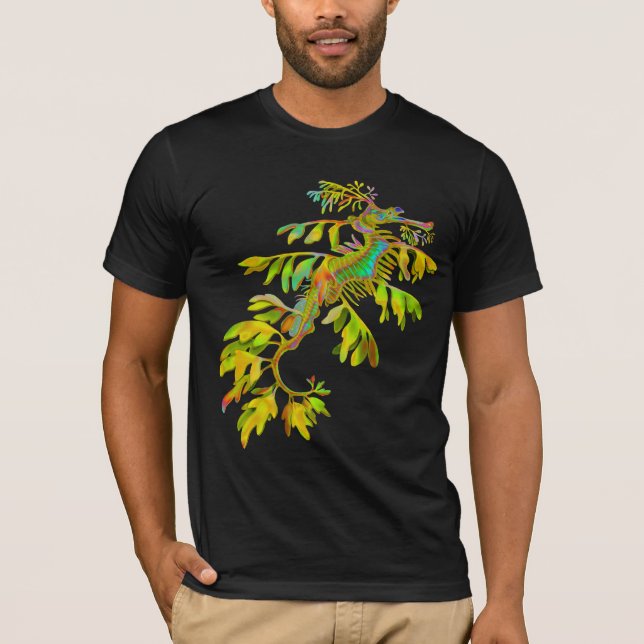 Psychedelic T-tröja för havsdrakeSeahorse T Shirt (Framsida)