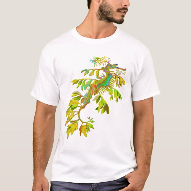 Psychedelic T-tröja för Seahorse för Tee Shirt (Framsida)